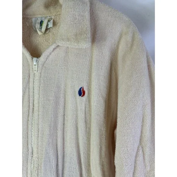 Vintage 90s Streetwear Terry Cloth Zip Robe Swim Beach Cover Up USA